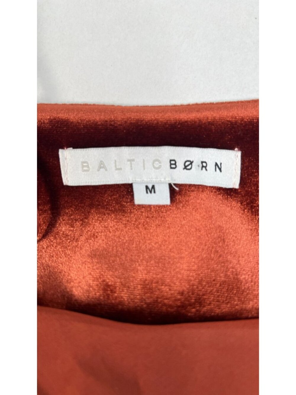 Baltic Born Beckinsale Midi Velvet Wrap Dress Cinnamon Rust Orange Medium Party - Picture 10 of 16